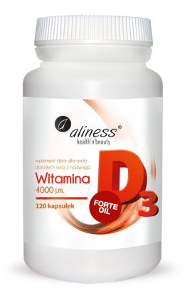 Witamina D3 4000 j.m. FORTE x 120 kaps. - Aliness