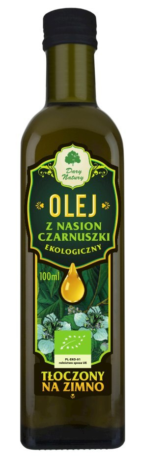 OLEJ Z NASION CZARNUSZKI VIRGIN BIO 100 ml - DARY NATURY