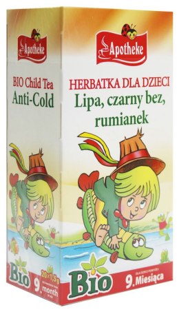 HERBATKA DLA DZIECI - LIPA, CZARNY BEZ, RUMIANEK BIO 20 x 1,5 g - APOTHEKE