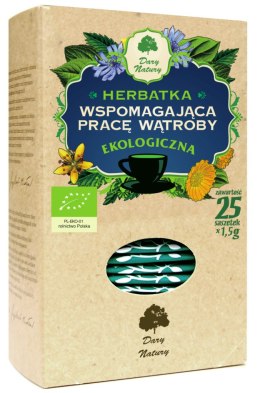 HERBATKA WSPOMAGAJĄCA PRACĘ WĄTROBY BIO (25 x 1,5 g) - DARY NATURY