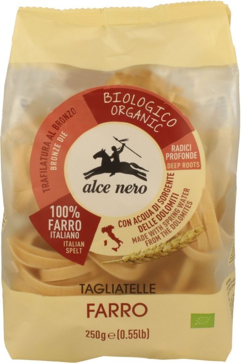 MAKARON (Z PŁASKURKI) GNIAZDA TAGLIATELLE BIO 250 g - ALCE NERO