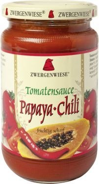SOS POMIDOROWY PAPAYA-CHILI (PIKANTNY) BEZGLUTENOWY BIO 350 g - ZWERGENWIESE
