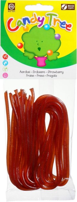 ŻELKI NITKI O SMAKU TRUSKAWKOWYM BEZGLUTENOWE BIO 75 g - CANDY TREE