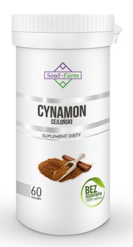 CYNAMON CEJLOŃSKI EKSTRAKT 400mg 60 KAPSUŁEK - SOUL FARM