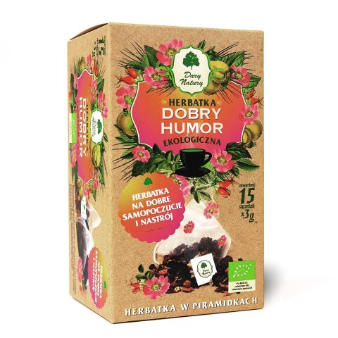 HERBATKA DOBRY HUMOR PIRAMIDKI BIO (15 x 3 g) - DARY NATURY