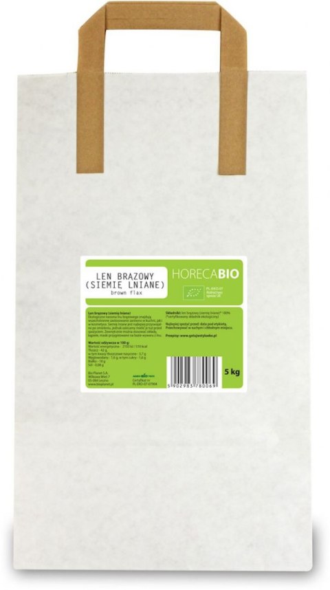 LEN BRĄZOWY (SIEMIĘ LNIANE) BIO 5 kg - HORECA