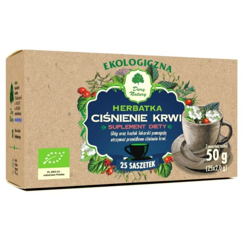 HERBATKA CIŚNIENIE KRWI BIO (25 x 2 g) - DARY NATURY