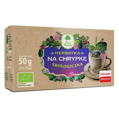 HERBATKA NA CHRYPKĘ BIO (25 x 2 g) - DARY NATURY