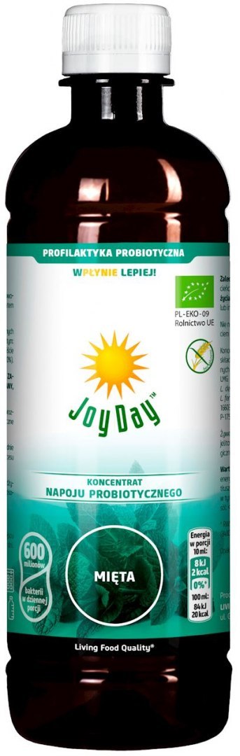 KONCENTRAT NAPOJU PROBIOTYCZNEGO MIĘTA BIO 500 ml - JOY DAY