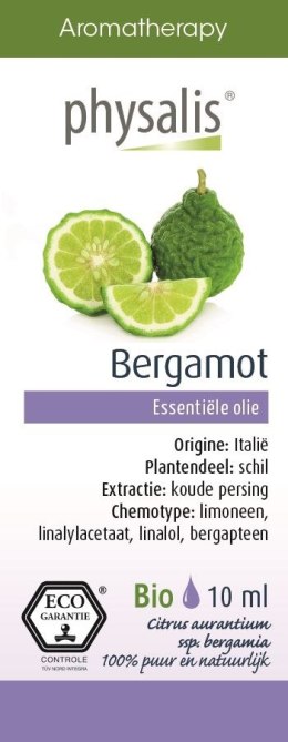 OLEJEK ETERYCZNY BERGAMOTKA EKO 10 ml - PHYSALIS