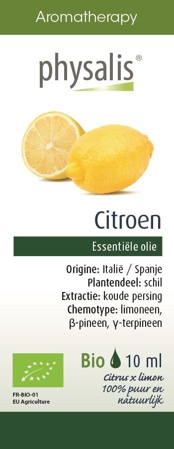 OLEJEK ETERYCZNY CYTRYNA BIO 10 ml - PHYSALIS