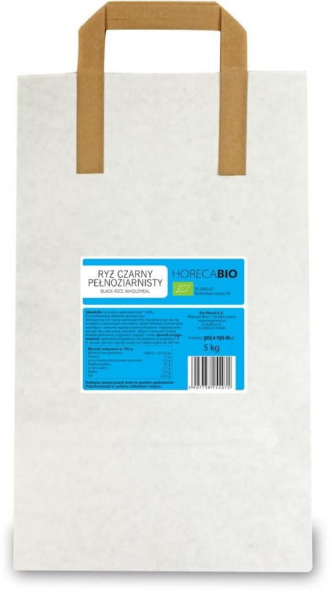 RYŻ CZARNY PEŁNOZIARNISTY BIO 5 kg - HORECA