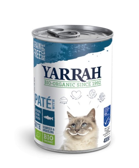KARMA DLA KOTA ŚLEDŹ SPIRULINA BIO 400g YARRAH