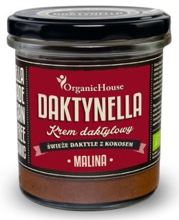 KREM KOKOSOWO-DAKTYLOWY MALINA BEZGLUTENOWY BIO 280 g - ORGANIC HOUSE (DAKTYNELLA)