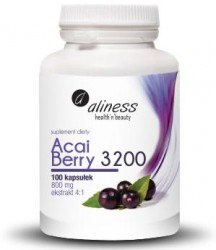 Acai Berry 3200 + chrom, acerola x 100 kaps. - Aliness