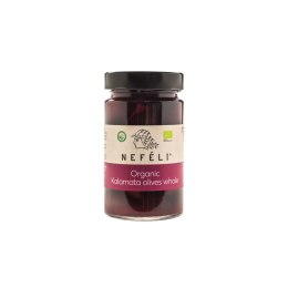 OLIWKI CZARNE KALAMATA Z PESTKĄ W ZALEWIE BIO 300 g - NEFELI