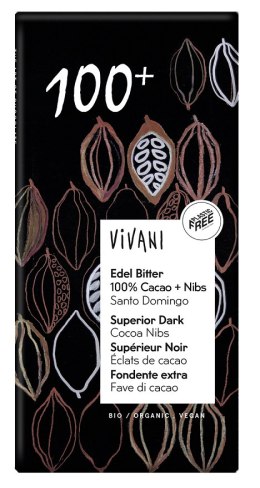 CZEKOLADA GORZKA 100% KAKAO BIO 80 g - VIVANI