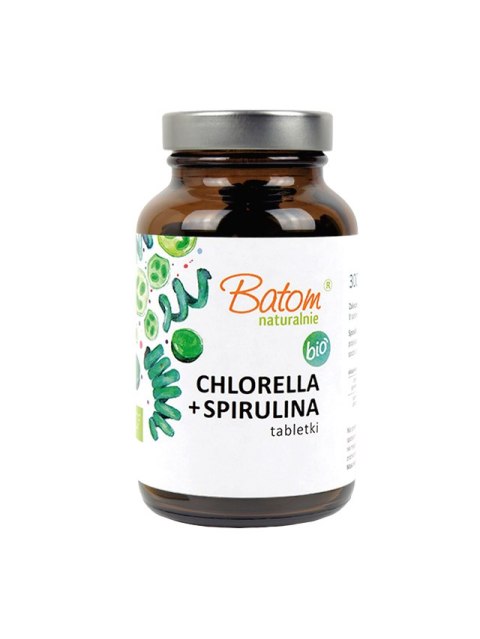 CHLORELLA + SPIRULINA BIO 240 TABLETEK - BATOM