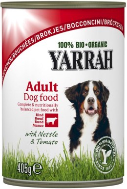 KARMA WOŁOWINA POKRZYWA POMID PSA BIO 405g YARRAH
