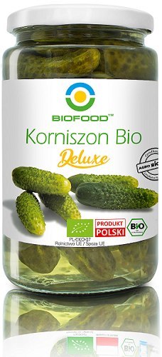 OGÓRKI KORNISZONY DELUXE BIO 740 g (440 g) - BIO FOOD