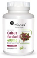 Coleus forskohlii 10% 400mg (pokrzywa indyjska) x 100 Vege caps. - Aliness