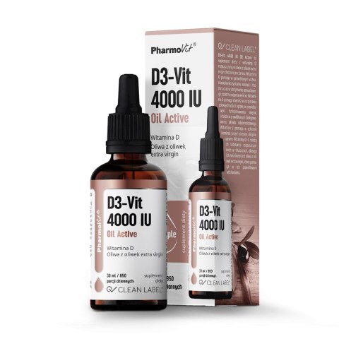 WITAMINA D3 W KROPLACH (100 mcg) 30 ml - PHARMOVIT (CLEAN LABEL)