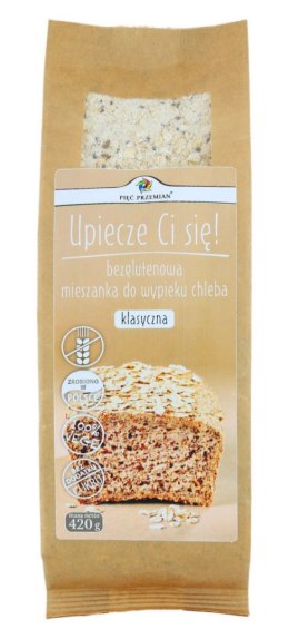 MIESZANKA DO WYPIEKU CHLEBA KLASYCZNA BEZGLUTENOWA 420 g - PIĘĆ PRZEMIAN