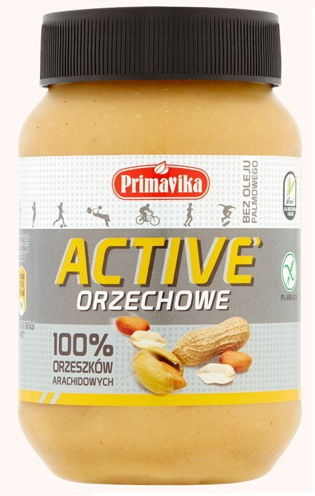 PASTA Z ORZESZKÓW ZIEMNYCH ACTIVE BEZGLUTENOWA 470 g - PRIMAVIKA