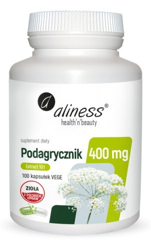 Podagrycznik ekstrakt 10:1 400mg x 100 Vege caps - Aliness