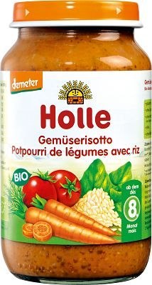 OBIADEK Z WARZYWAMI I RYŻEM PO 8 MIESIĄCU DEMETER BIO 220 g (SŁOIK) - HOLLE