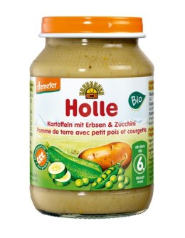 OBIADEK ZIEMNIAK - GROSZEK - CUKINIA BEZ DODATKU CUKRÓW BEZGLUTENOWY PO 6 MIESIĄCU DEMETER BIO 190 g (SŁOIK) - HOLLE