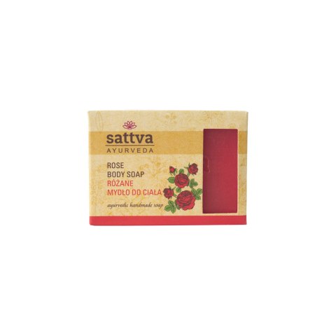 MYDŁO W KOSTCE DO CIAŁA RÓŻA 125 g - SATTVA
