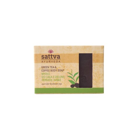 MYDŁO W KOSTCE DO CIAŁA ZIELONA HERBATA I KAWA 125 g - SATTVA