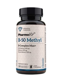 WITAMINA B-50 METHYL B-COMPLEX MAX+ 60 KAPSUŁEK 40,2 g - PHARMOVIT (CLASSIC)