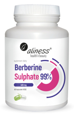 Berberine Sulphate 98%, 400 mg x 60 kaps. - Aliness