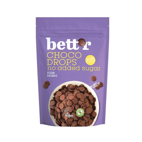 KROPLE CZEKOLADOWE BEZ DODATKU CUKRU BIO 200 g - BETT'R