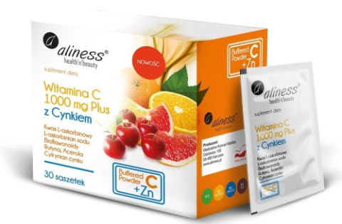 Witamina C 1000 mg CYNK bioflaw, rutyna, acer. x 30 saszetek. - Aliness