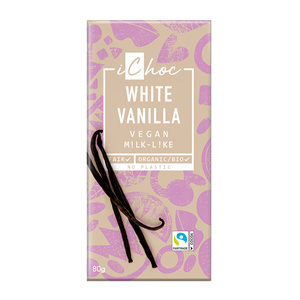 ICHOC TABLICZKA BIAŁA Z WANILIĄ (NA NAPOJU RYŻOWYM) BIO 80 g - ICHOC (VIVANI)