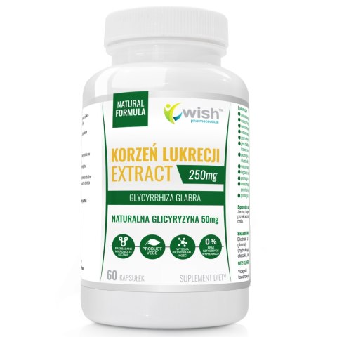 WISH KORZEŃ LUKRECJI EXTRAKT 250MG 60 KAPSUŁEK