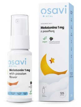 OSAVI MELATONINA Z PASSIFLORĄ SPRAY DOUSTNY 1MG CZARNA PORZECZKA 25ML