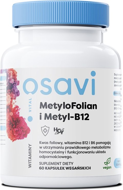 OSAVI KWAS FOLIOWY METYLOFOLIAN I METYL-B12 60 VEGAN CAPS