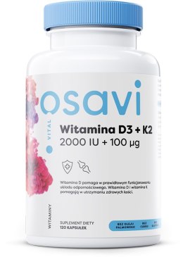 OSAVI WITAMINA D3 K2 2000IU 100MCG 120 SOFTGELS