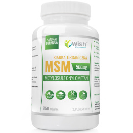 WISH MSM 500MG SIARKA ORGANICZNA 250 TABLETEK