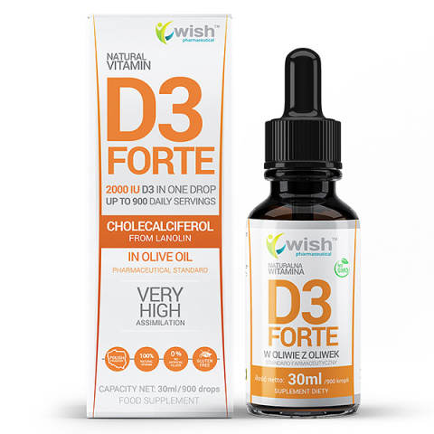 WISH NATURALNA D3 2000IU FORTE W KROPLACH 30 ML
