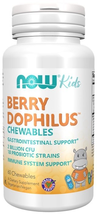 NOW FOODS BerryDophilus Kids, Probiotyk dla Dzieci - 60 żelek