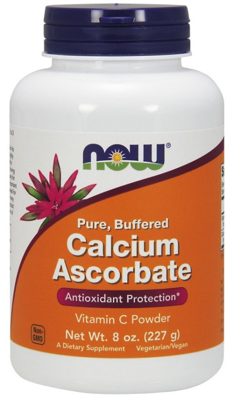NOW FOODS Calcium Ascorbate, Pure Buffered Powder, Askorbinian Wapnia - 227g