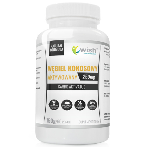 WISH WĘGIEL KOKOSOWY 150G PROSZEK