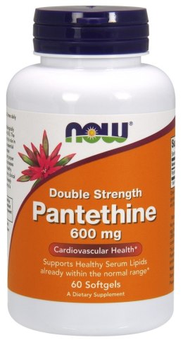 NOW FOODS Pantethine, 600mg Double Strength - 60 softgels