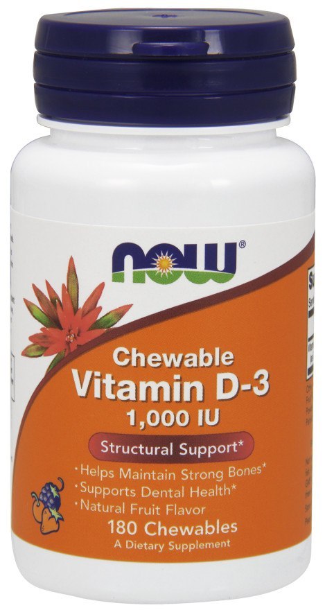 NOW FOODS WITAMINA D3 1000 IU 180 chewables