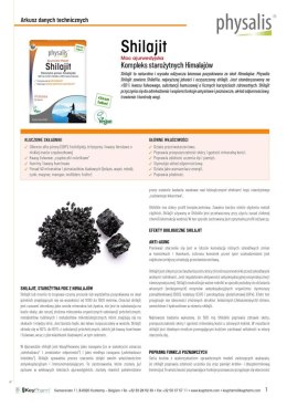SHILAJIT WITALNOŚĆ 30 TABLETEK - PHYSALIS